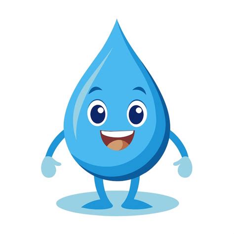 Premium Vector Illustration Of Cartoon Character Drop Water