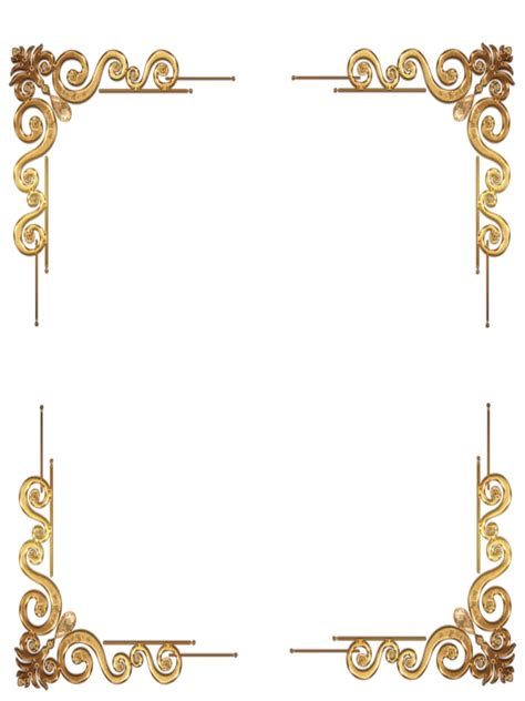 Ornate Gold Frame With Vintage Paper Background