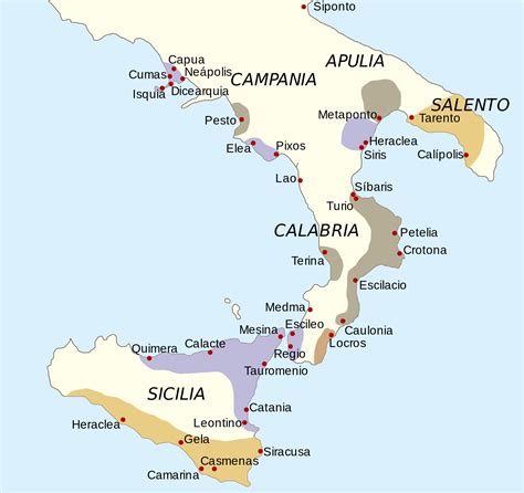 Map of the ancient colonies of Magna Graecia [2000 x 1882] : MapPorn