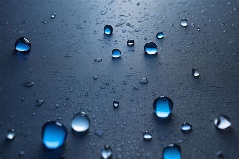 Premium Ai Image Blue Rain