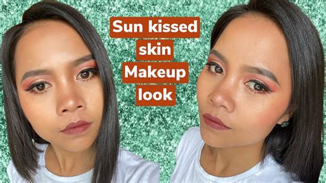 Sun Kissed Skin Makeup Look With Flawless Skin Finish Youtube