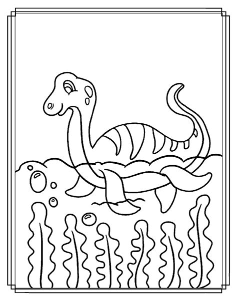 Free Coloring Book Dinosaurs In The Sea 21599484 Png With Transparent