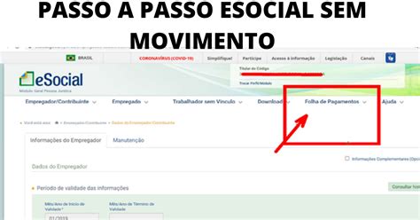 Como Enviar O Esocial Sem Movimento Direto No Portal Passo A Passo