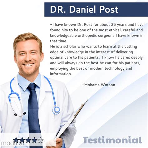 Testimonial Doctor Template Design Mediamodifier