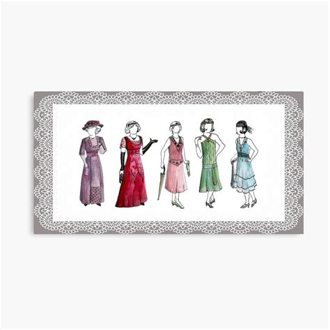 Downton Inspired Fashion Downton Abbey – Poster - Canvas Print - Wooden ...