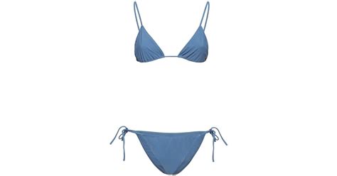 Lido Venti Triangle Self Tied Bikini In Blue Lyst