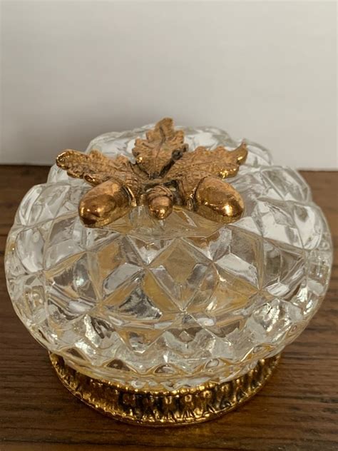 Vintage Glass Trinket Dish Gem