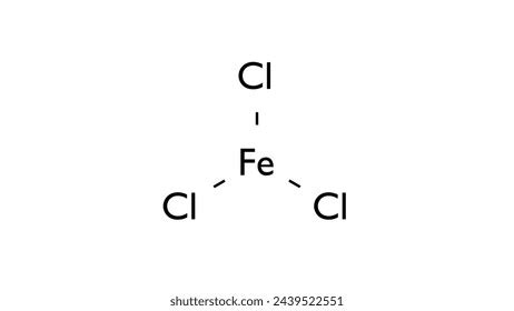 Ironiii Chloride Molecule Structural Chemical Formula Stock ...