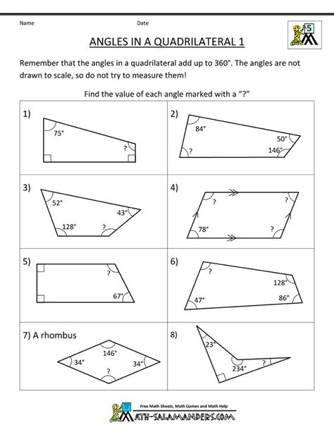 Basic Concepts Of Geometry Worksheets