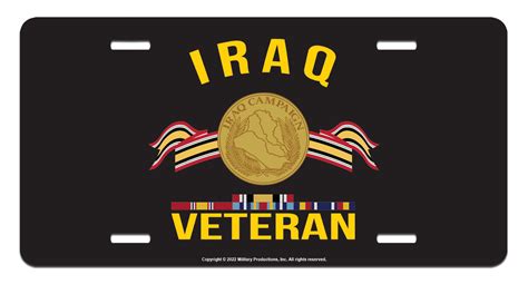 Iraq Veteran With Ribbons License Plate Veterans License Plates