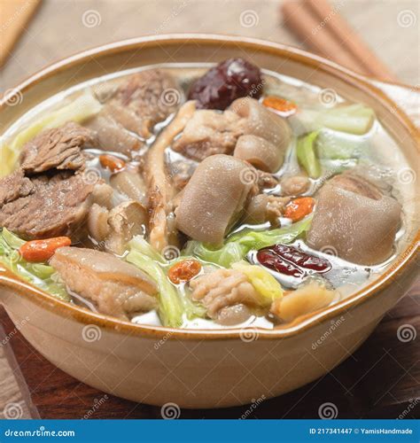 Delicious Mutton Hot Pot In Taiwan Stock Image Image Of Herbal Asia 217341447