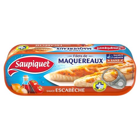 Saupiquet Filets De Maquereaux Sauce Escabeche Boite De G