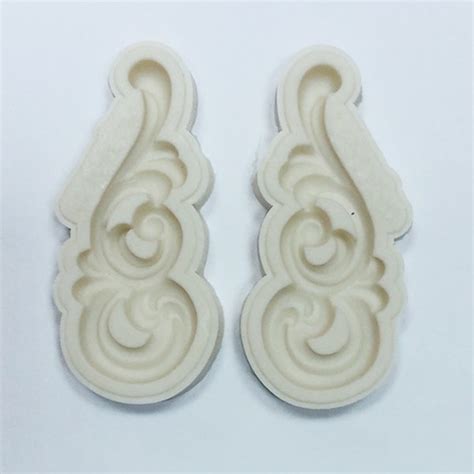 Silicone Molds Set 2 Pcs Baroque Curls AistCraft