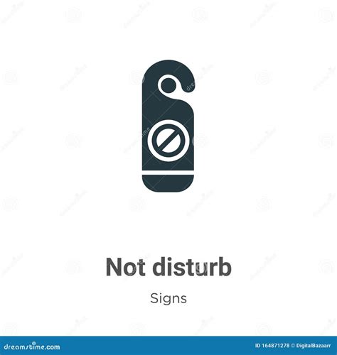 Do Not Disturb Vector Icon On White Background Flat Vector Do Not