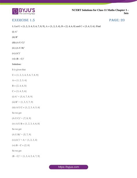 Ncert Solutions Class 11 Maths Chapter 1 Sets Ex 1 5