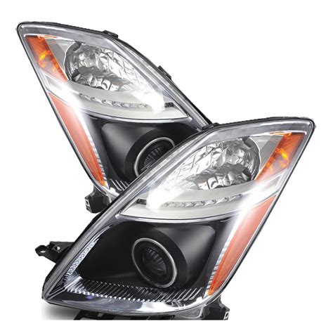 Toyota Prius Ccfl Angel Eye Halo Projector Headlights Black