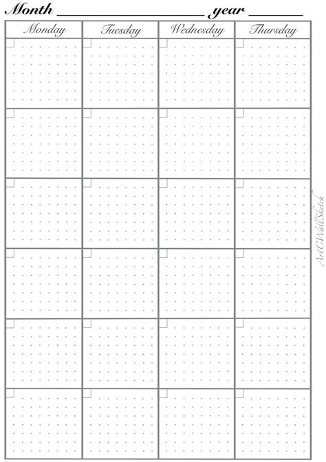 Monthly Undated Planner Printable Pages Digitally Personal Etsy Кипр Printable Planner