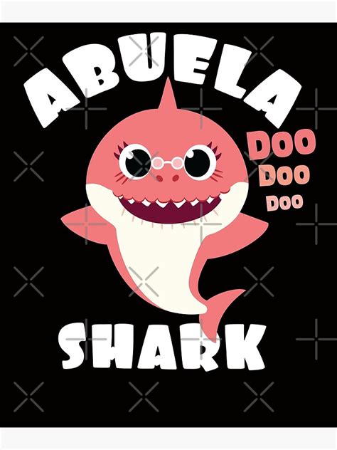 Póster «Abuela Shark Gift Cute Baby Shark Design Juego familiar a juego Doo Doo» de ...