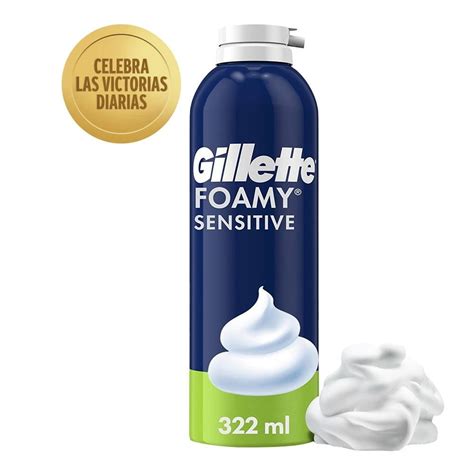 Espuma Para Afeitar Gillette Foamy Sensitive Para Piel Sensible 322 Ml