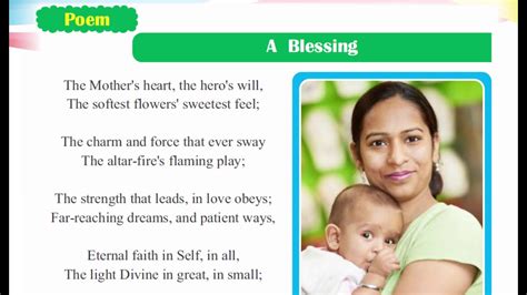 5th Class English Poem Blessings Youtube