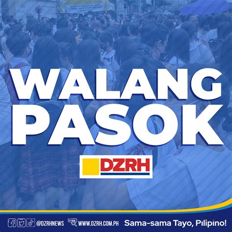 Walang Pasok On Twitter WalangPasok All Levels Private At Public