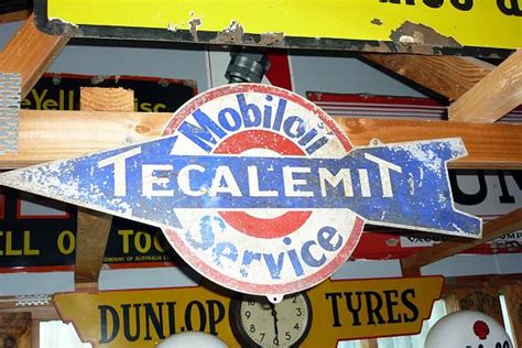 Enamel Signs Petrol Pumps Petroliana Automobilia Sign Mobiloil