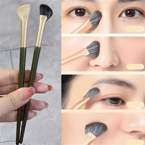 Pcs Fan Sector Nose Shadow Brush Makeup Soft Bristles Ultra Fine