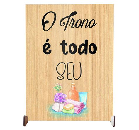 Plaquinha Decorativa Para Enfeite De Banheiro Decoração Elo7