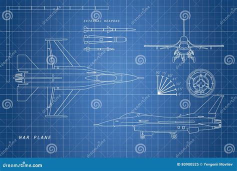 Aviones Militares De Dibujo Top Lado Vistas Delanteras Ingenio Plano