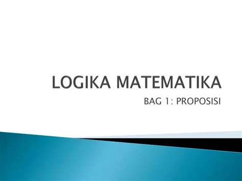 Ppt Logika Matematika Powerpoint Presentation Free Download Id1944791