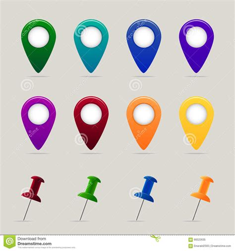 Set Of Map Pins And Markers Stock Vector Illustration Of Vector