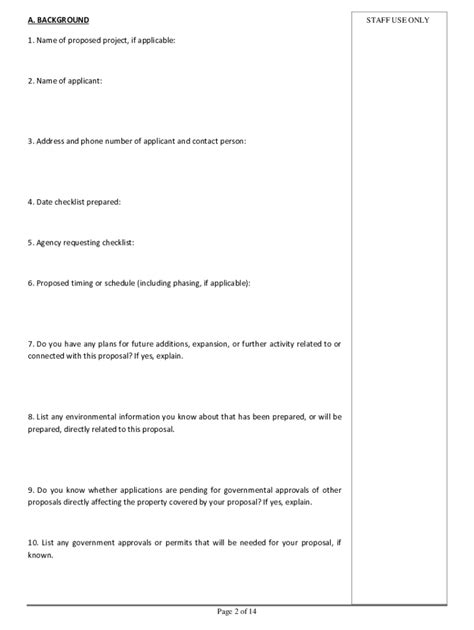 Fillable Online SEPA Environmental Checklist Application Form Fax Email