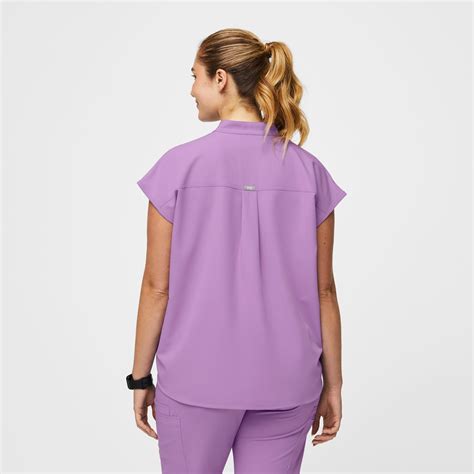 Womens Rafaela™ Oversized Scrub Top Lilac Dawn · Figs