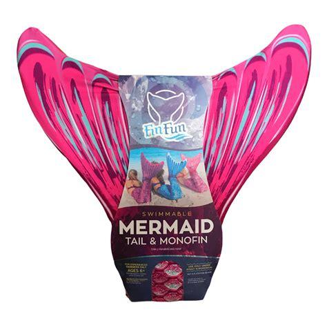 Fin Fun Swimmable Mermaid Tail And Monofin Pink Youth S M