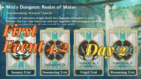 Genshin Impact Event Misty Dungeon Realm Of Water Day Youtube