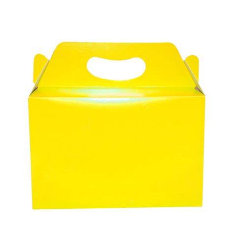 CAJAS TIPO LONCHERA AMARILLO 6 Unds