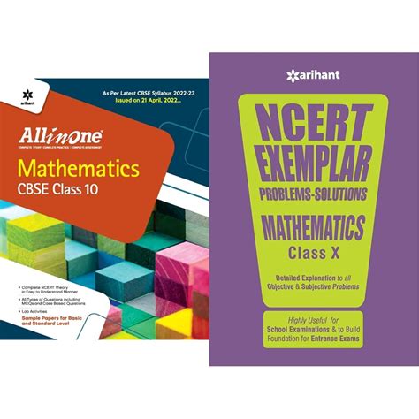 Cbse All In One Mathematics Class 10 And Ncert Exemplar Problems Solutions Mathematics Class 10th