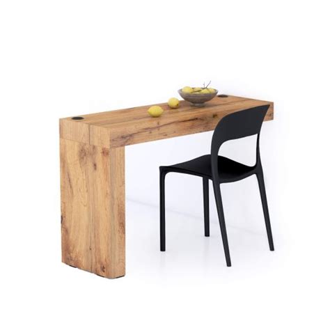 Table à manger Evolution 120x40 Bois Rustique avec 1 pied et Chargeur