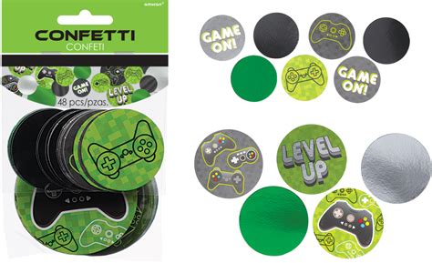 Giant Level Up Birthday Party Video Game Confetti 48 Pc Party City