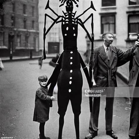 Giant Gentlemen Spiders Wearing Clothes On The Streets Stable