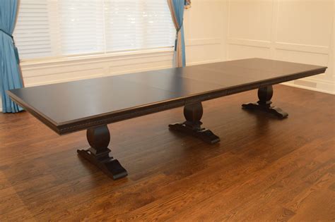 Long 16 Foot Triple Pedestal Dining Table Built In Canada Anne