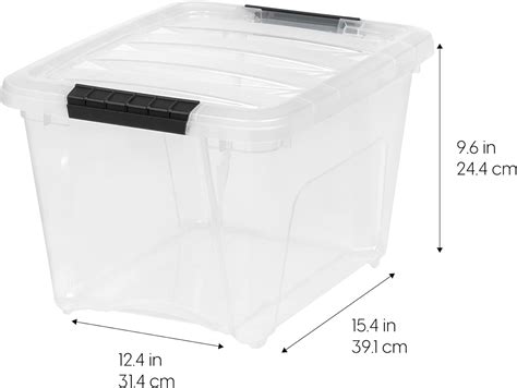 Iris Usa 19 Quart Stackable Plastic Storage Bins With Lids And Latching