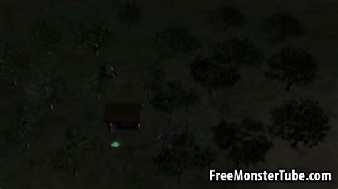 D Brunette Babe Sucking On An Alien S Hard Cock