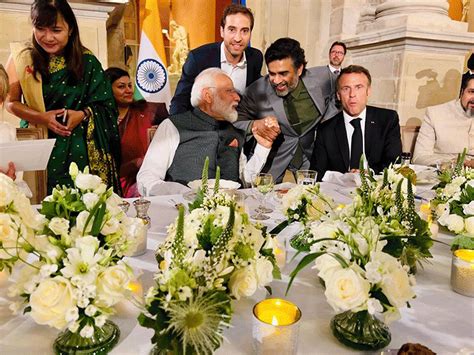 PM Modi R Madhavan Selfie France President Emmanuel Macron Dinner