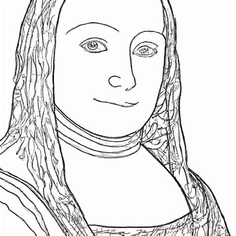 Uma Nova Vis O De Mona Lisa Desenhos Para Imprimir E Pintar