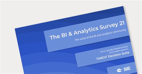 Targit In Barcs The Bi And Analytics Survey 23