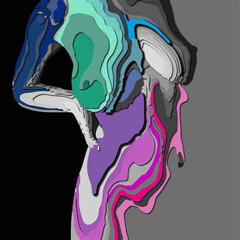 Women Abstract Body Digital Art by Magda Ziemak