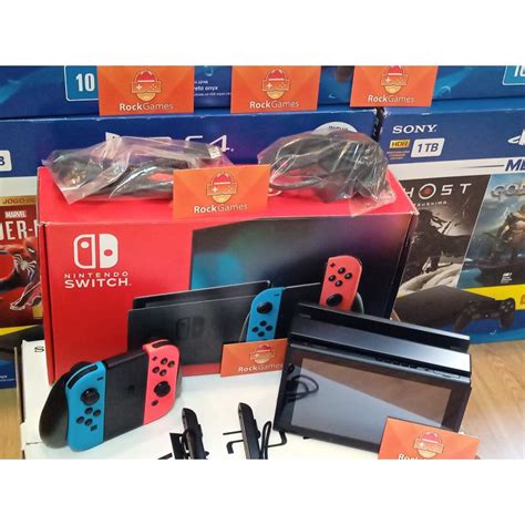 Nintendo Switch 32gb Standard Cor Vermelho Néon Azul Néon E Preto Nf