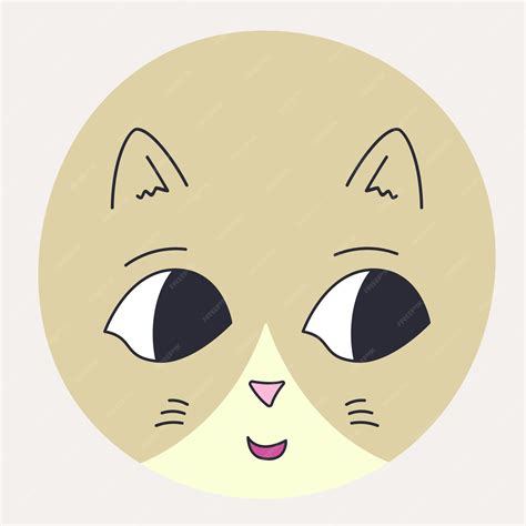 Desenho De Rosto De Gato - 5