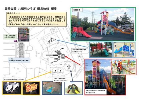 益岡公園八幡町ひろば（赤い公園）の遊具が新しくなりました 白石市ホームページ